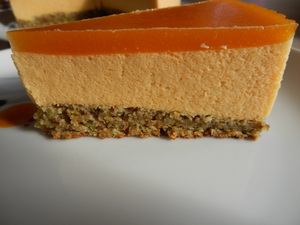 Entremets abricot pistache